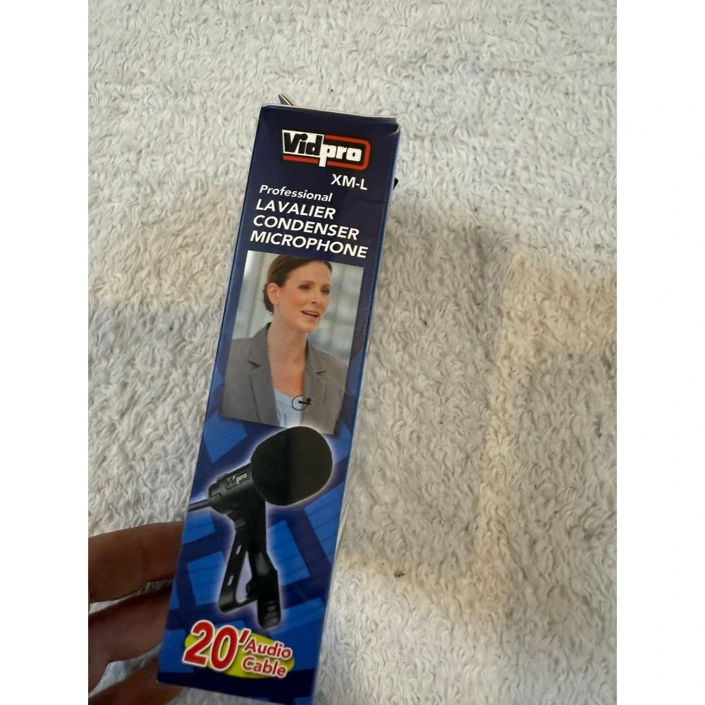 Vidpro XM-L Professional Lavalier Condenser Microphone 20ft Cable 3.5mm Plug